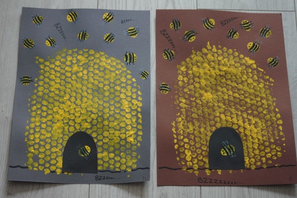 La ruche et ses petites abeilles